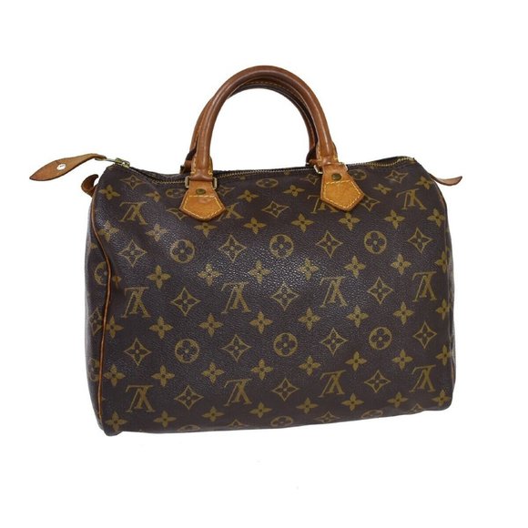 LOUIS VUITTON Speedy 30 Travel Hand Bag Monogram Leather Brown - Picture 4 of 16